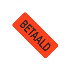 Etiket 50x21mm fluor rood BETAALD 500/rol Etiket 50x21mm fluor rood BETAALD 500/rol